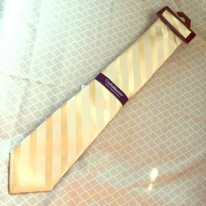 💰5/$25💰Croft&Barrow Gold horizontal striped tie